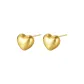 Matte Heart Stud Earrings[Gold]1 Pair Eh-2410.ebB