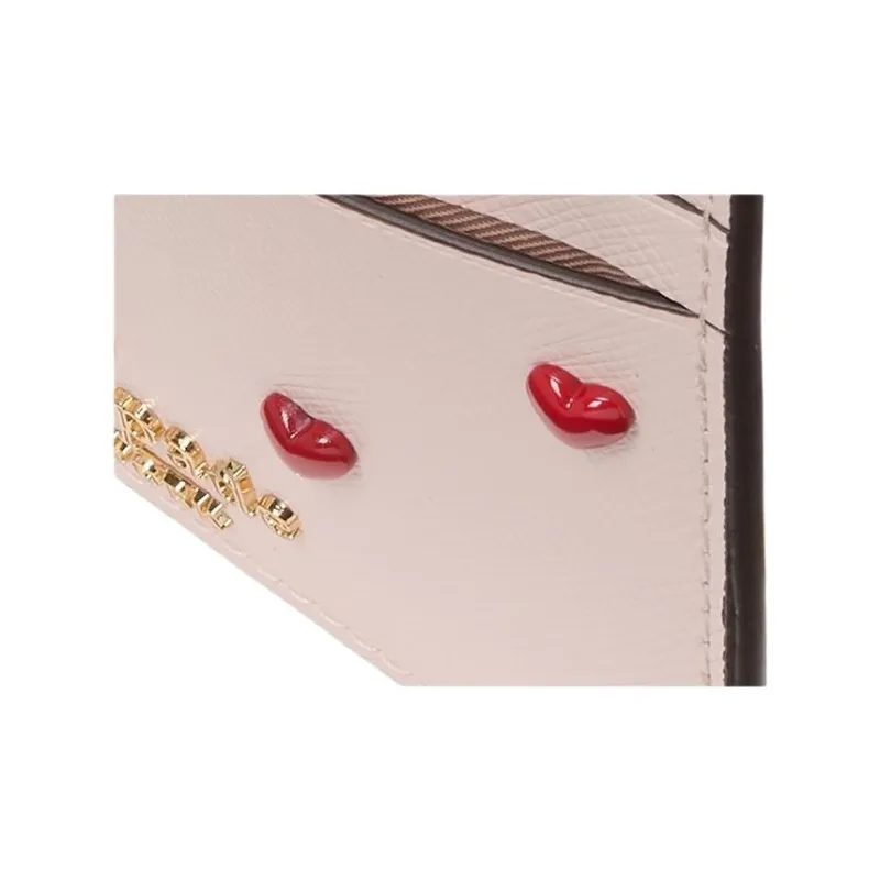 Kate Spade Cow Leather Card Holder Small Size Women's Candy Pink-3