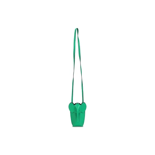 LOEWE Elephant Pocket In Classic Calfskin Jungle Green