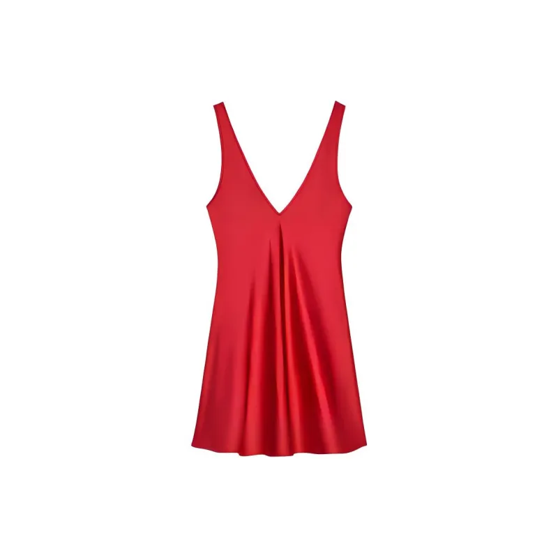 ZARA Valentine's Day Collection Sleeveless Dresses Women's Red-1