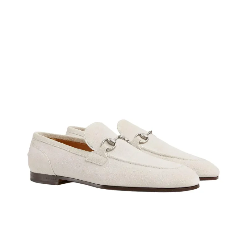 GUCCI Jordaan Loafers Men's Light Gray-2
