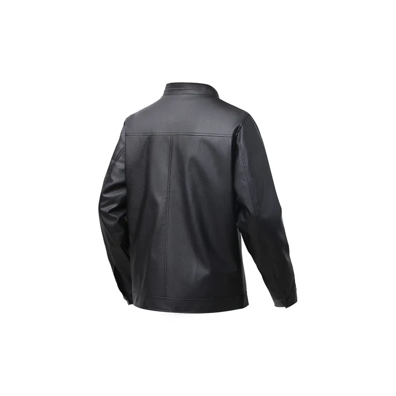 PIERRE CARDIN Leather Jacket Men's Black-1