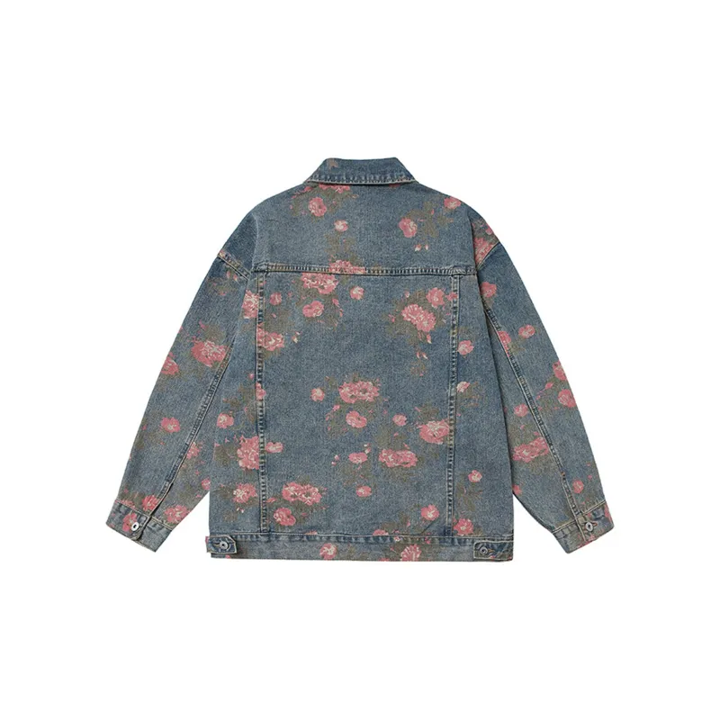 HOKLV Denim Jackets Unisex Blue-1