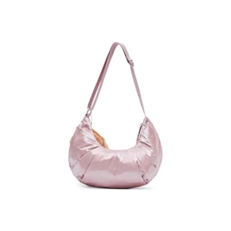 Champion Fabric Croissant Bag Shoulder Bag Medium Size Women's Black/Silver/Pink-2