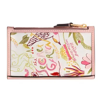 Kate Spade Storyteller Cow Leather Card Holder Wallet Women's Pink