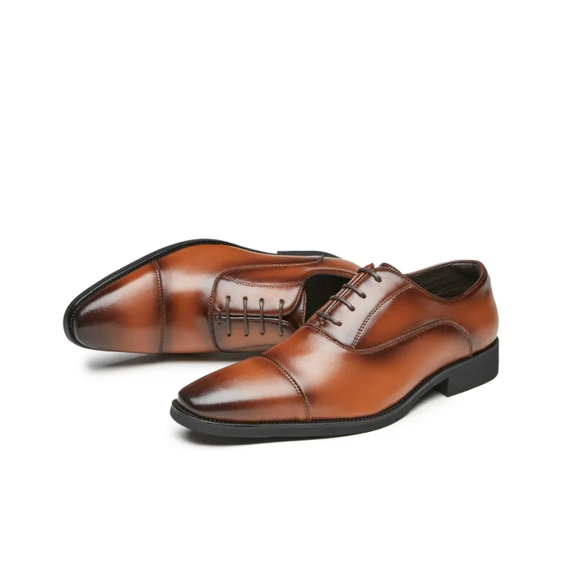 Kaltendin Vintage Business Casual Wedding Groomsmen Cow Leather Dress Shoes Men's-9