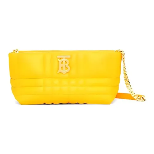 Burberry Lambskin Handheld Shoulder Bag Crossbody Bag Women's Orange Yellow