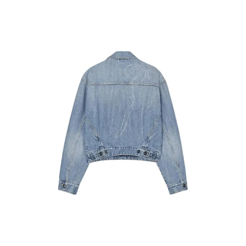 ZARA Valentine's Day Collection Denim Jackets Women's Blue-1
