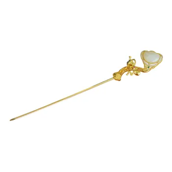 Jade Charm Yao Hetian Jade Hairpin White Jade/Pale Greenish White Jade Women's