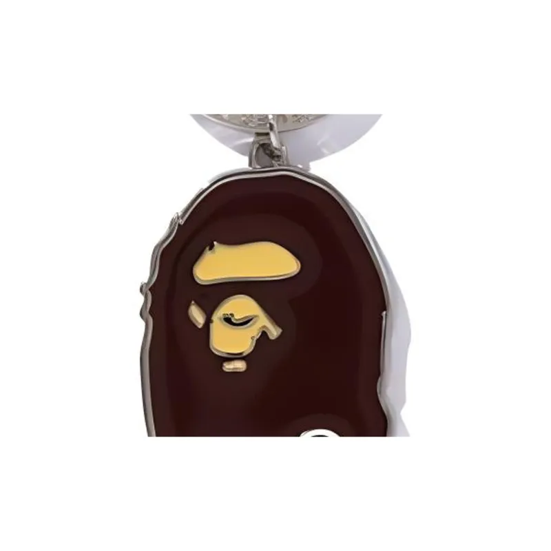 A BATHING APE Zinc Alloy Epoxy Resin Keychain Bag Accessory Medium Size Men's Brown-2