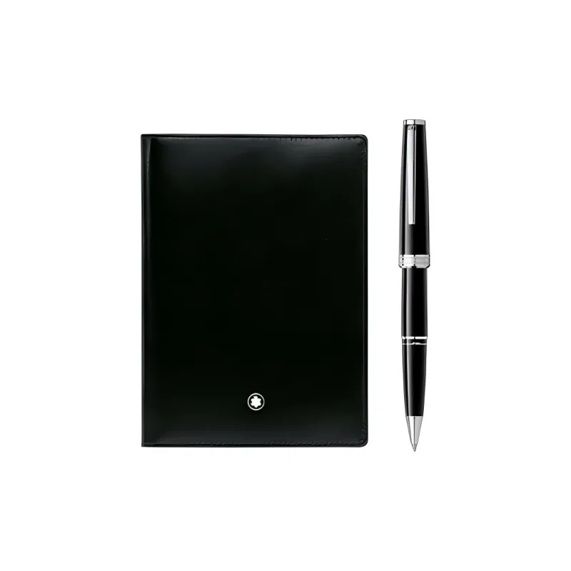 MONTBLANC Cow Leather Clutch Passport Holder Men's Black-0