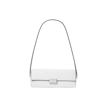 MICHAEL KORS Ludlow Cow Leather Baguette Bag Shoulder Bag Small Size Women's White