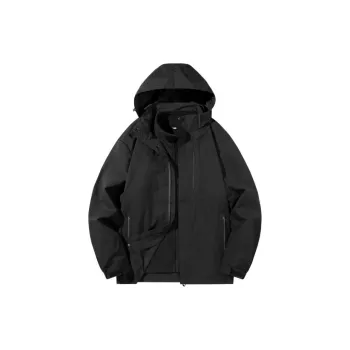 Yalu Water Resistant Windproof UV Protection Breathable Wear Resistant Windbreaker Jacket Unisex Dark Blue