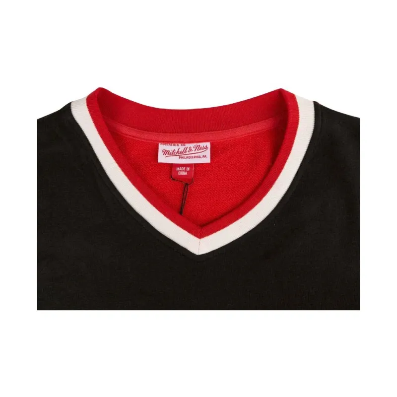 Mitchell & Ness T Shirt Unisex Black Red-2