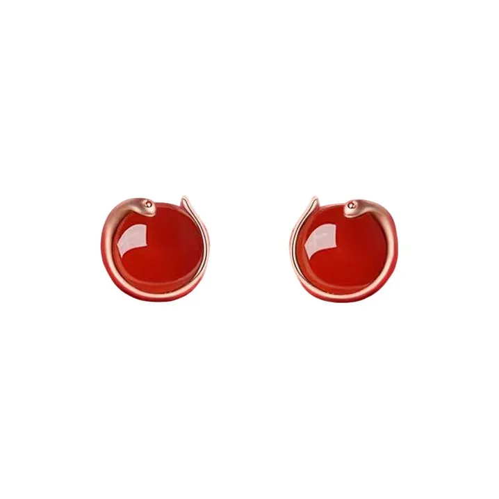 QIANFANGDAHUANGYE S925 Sterling Silver Stud With Alloy Stud Earrings Women's-0