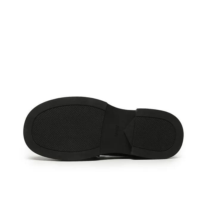 FIVE PLUS Loafers Chunky Heel Women's Black-3