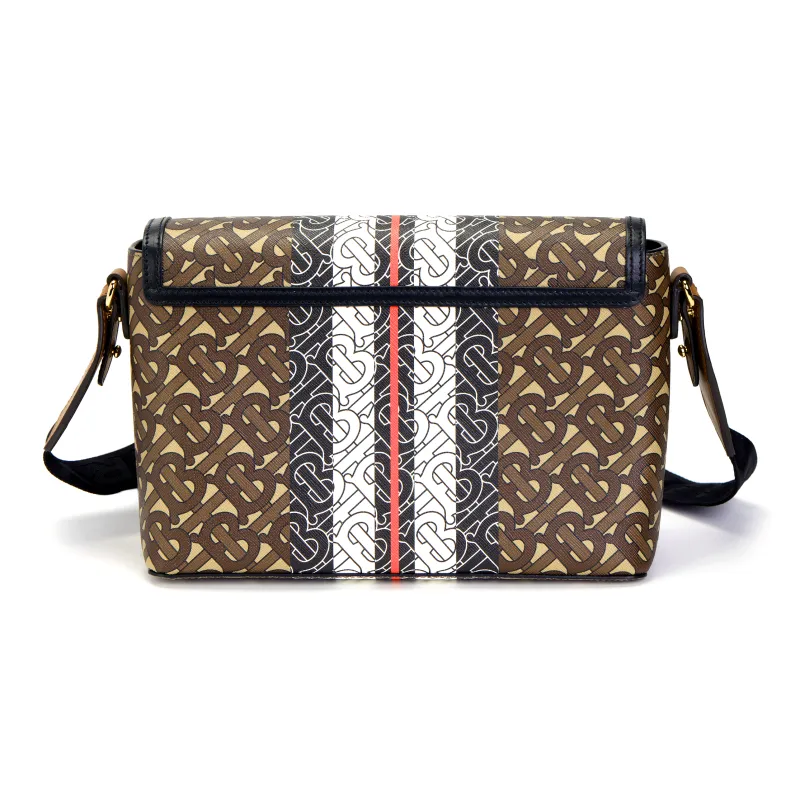 Burberry Cotton Messenger Bag Shoulder Bag Clutch Regular Women's Brown-2