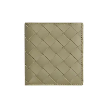 Bottega Veneta Calfskin Wallet Men's Gray/Green