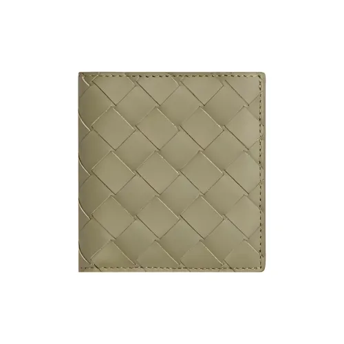 Bottega Veneta Calfskin Wallet Men's Gray/Green