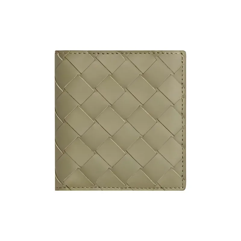 Bottega Veneta Calfskin Wallet Men's Gray/Green-0