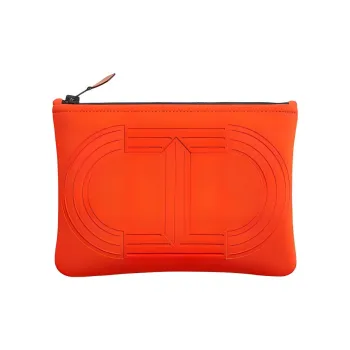 HERMES Polyamide Clutch Mini Women's Orange