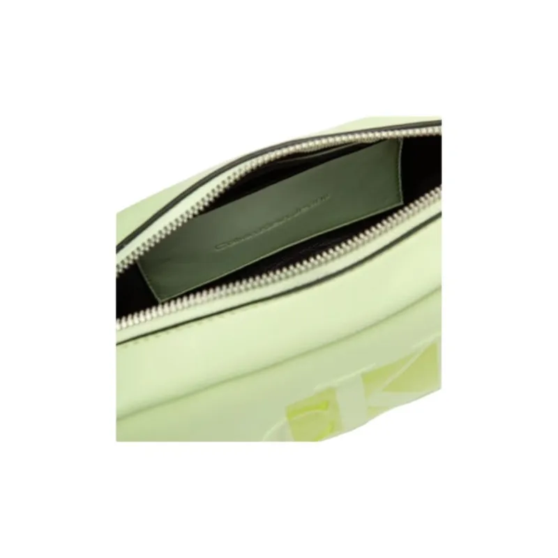 CALVIN KLEIN Synthetic Material Cylinder Bag Shoulder Bag Crossbody Bag Medium Size Women's Light Green-2