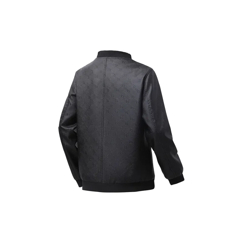 PIERRE CARDIN Leather Jacket Men's Black-1