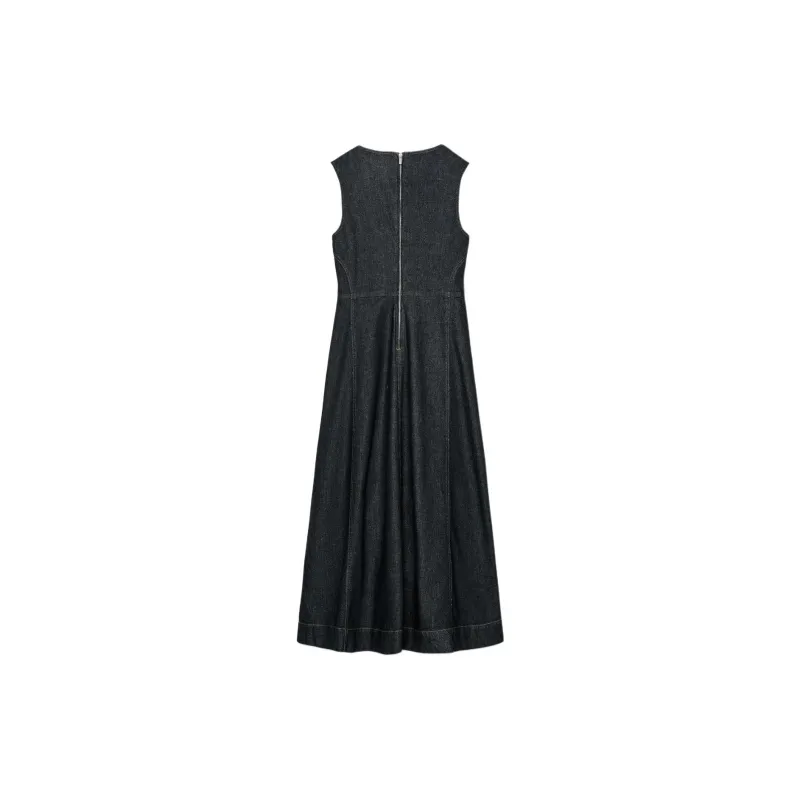 ZARA Sleeveless Dress Women's Blue-1