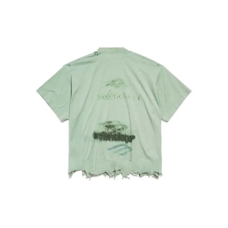 Balenciaga T Shirt Women's Green-1