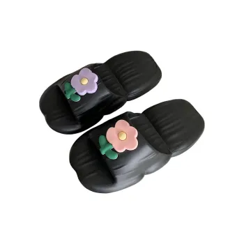 Thin Strips Slippers Women's, Black