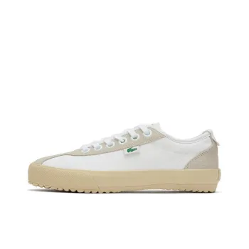 LACOSTE Low-Top Canvas Shoes Women's White Brown