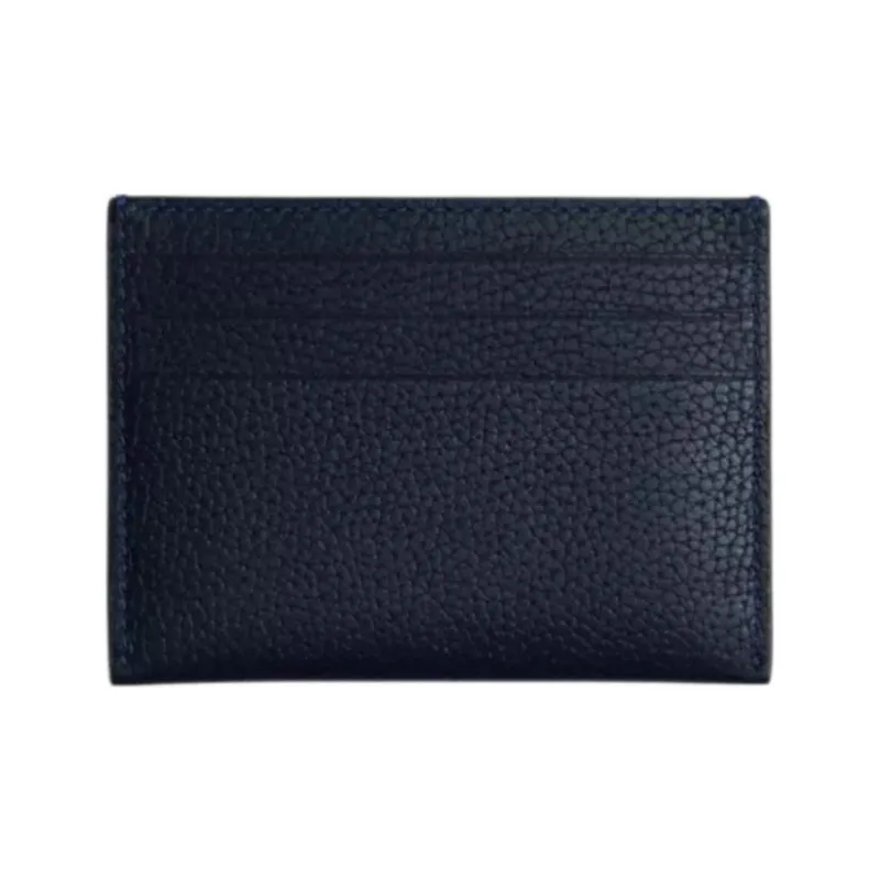 COACH Card Case Grain Leather Card Holder Mini Men's Dark Marine Blue-1