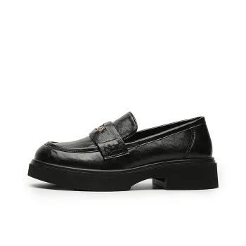 FIVE PLUS Loafers Chunky Heel Women's Black