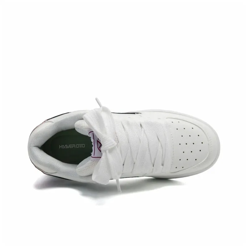 KAAVER OTTO Skateboard Shoes Unisex Low Top White-19