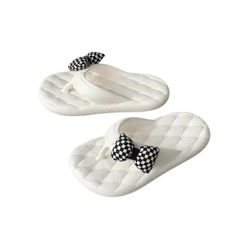 Thin Strips Slippers Women's, White