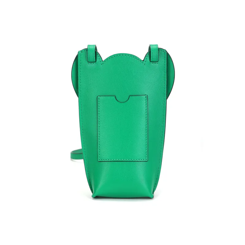 LOEWE Elephant Pocket In Classic Calfskin Jungle Green-2