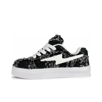 Rongchuan Anti Slip And Wear Resistant Lightweight Low Top Skateboard Shoes Unisex Black Denim
