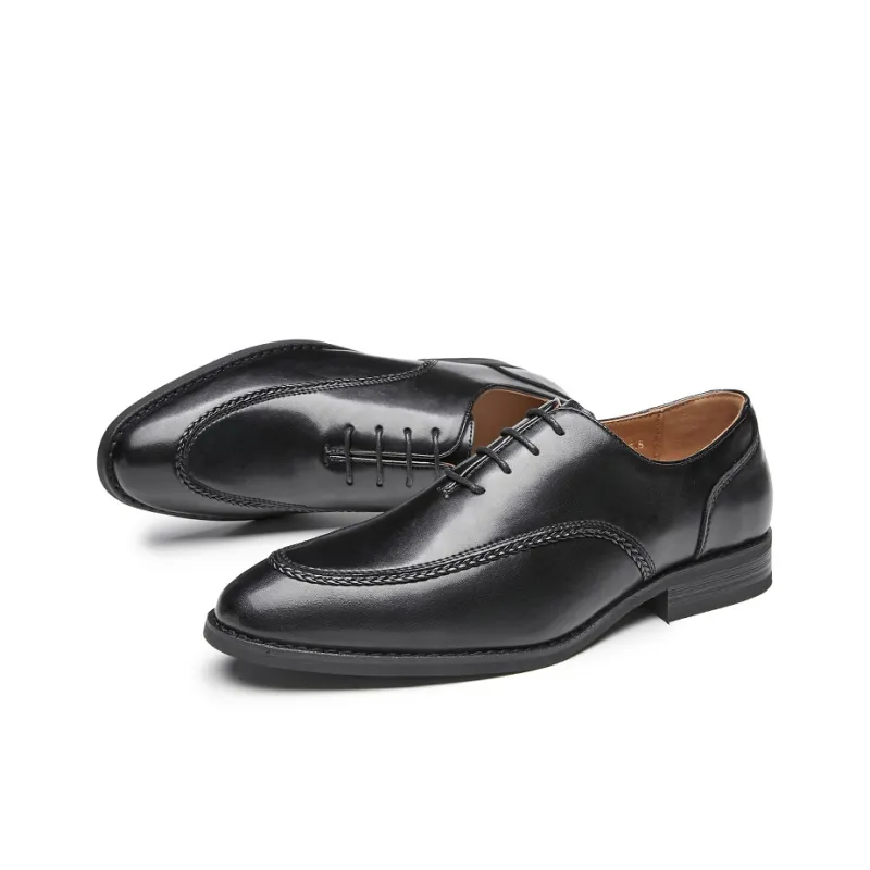 Kaltendin Cow Leather Commute Vintage Elegant Minimalist Style Comfortable Dress Shoes Men's-4