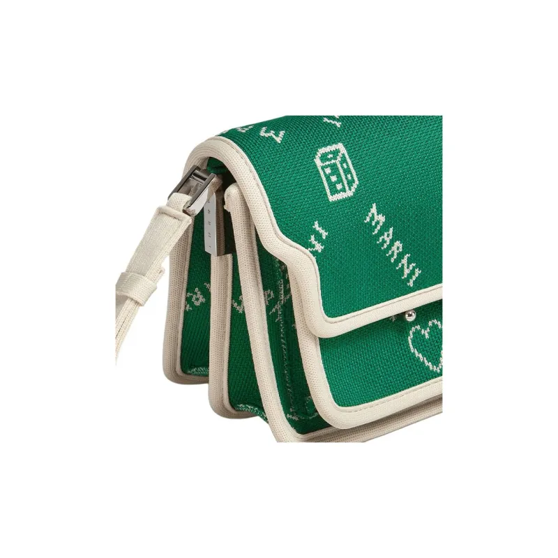 MARNI Trunk Nylon Trunk Bag, Shoulder Bag, Crossbody Bag Mini Women's Green-3