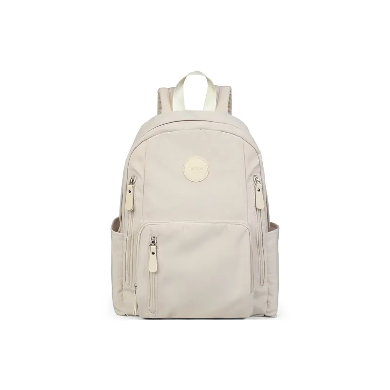 COMELY Fabric Laptop Backpack Regular Women's Ecru-1