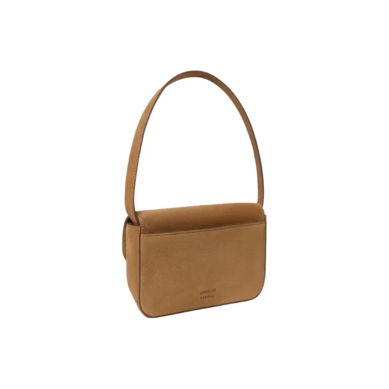 Loeffler Randall Cow Leather Shoulder Bag Medium Size Women's Dark Khaki-1