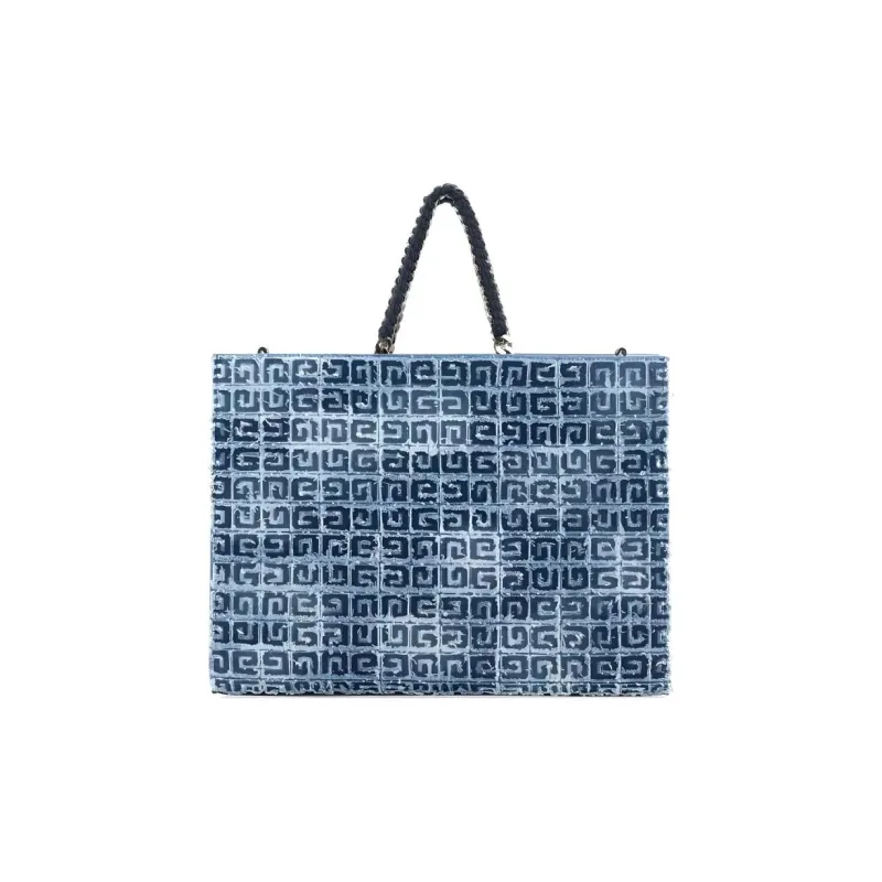 GIVENCHY Denim Tote Bag Shopping Bag Shoulder Bag Handbag Medium Size Men's Two-Tone-2