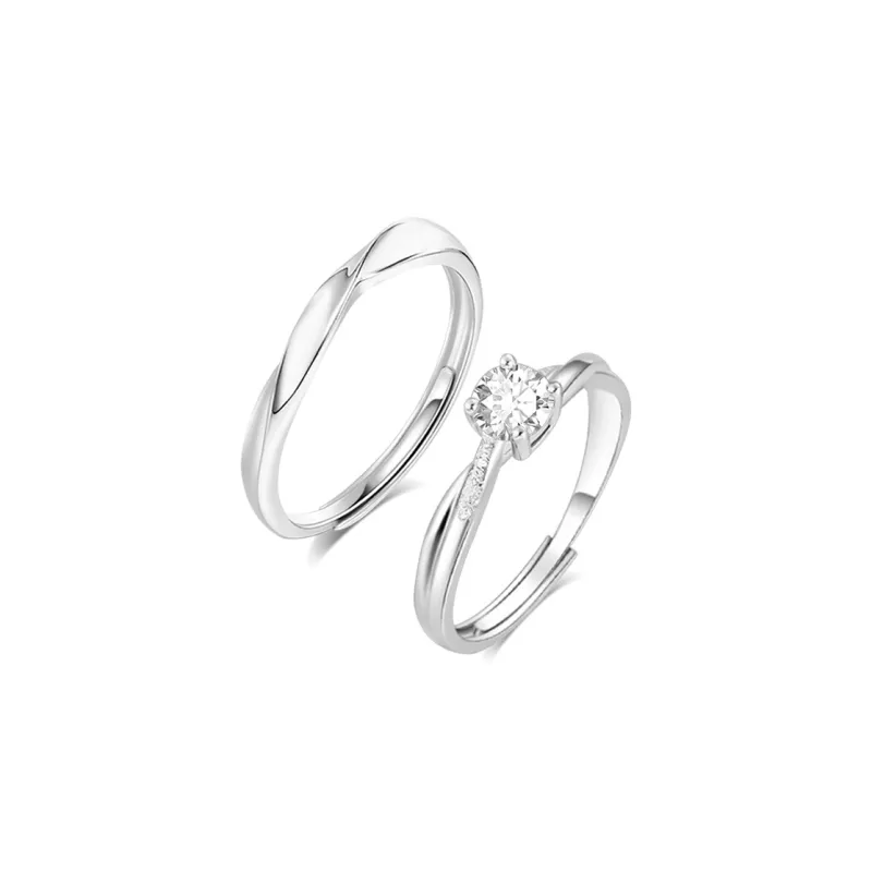 BLANK IN BLANK Sterling Silver Rings Unisex-0