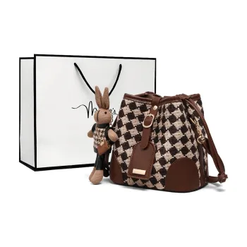MILLIE'S Fabric, Synthetic Leather Underarm Shoulder Bag, Crossbody Bag Regular Women's Coffee