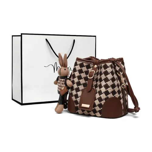 MILLIE'S Fabric, Synthetic Leather Underarm Shoulder Bag, Crossbody Bag Regular Women's Coffee