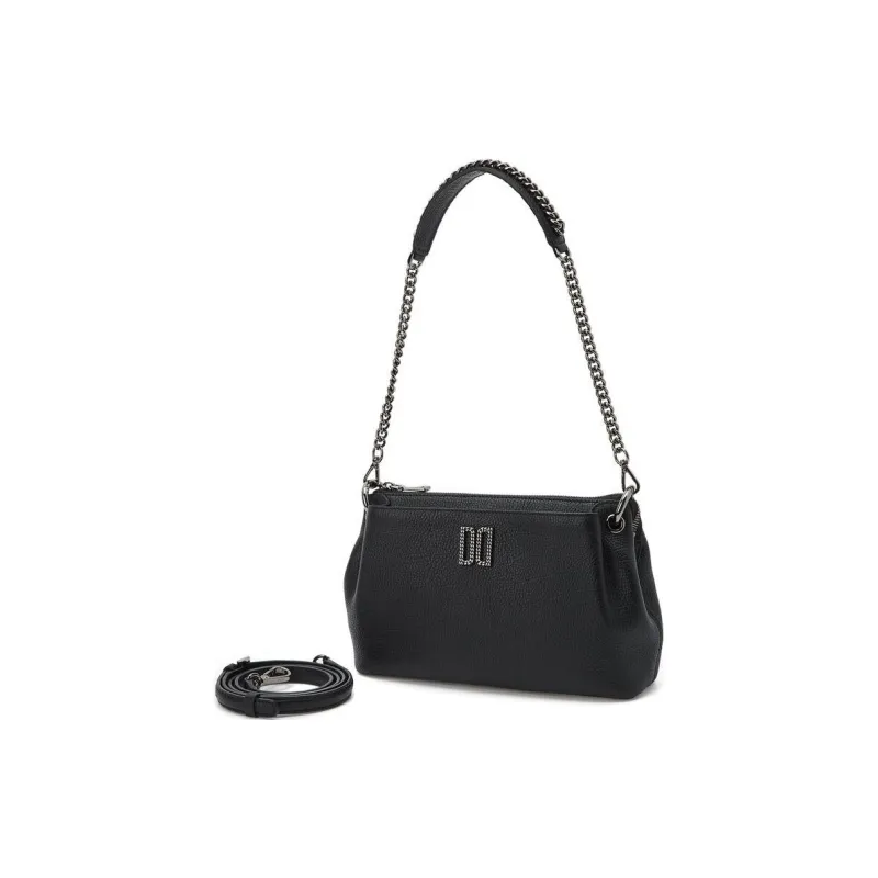 DAKS Cow Leather Crossbody Bag Shoulder Bag Women's Black-2