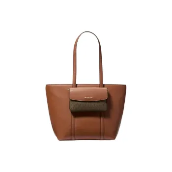 MICHAEL KORS Jet Set Travel Cow Leather Tote Bag, Shopping Bag, Shoulder Bag Large Size Women's Leather Brown