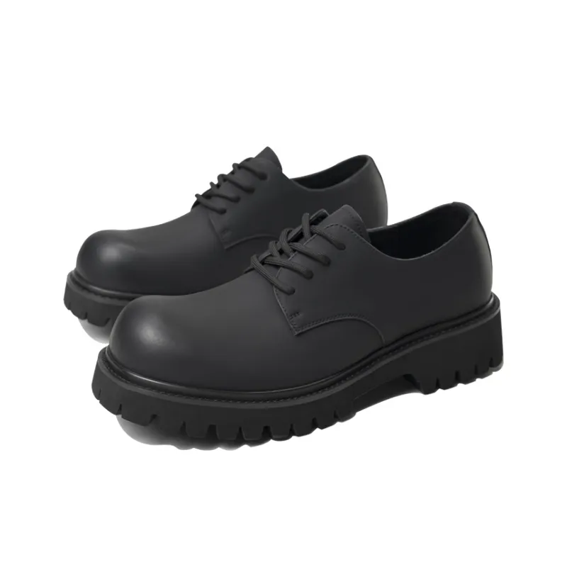 EBLIS HUNGI Derby Casual Shoes Men's Black Height Increasing-1