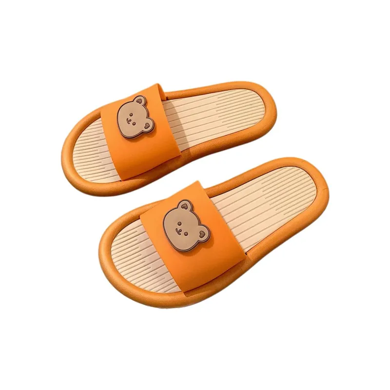 Thin Strips Slippers Women's, Apricot-7