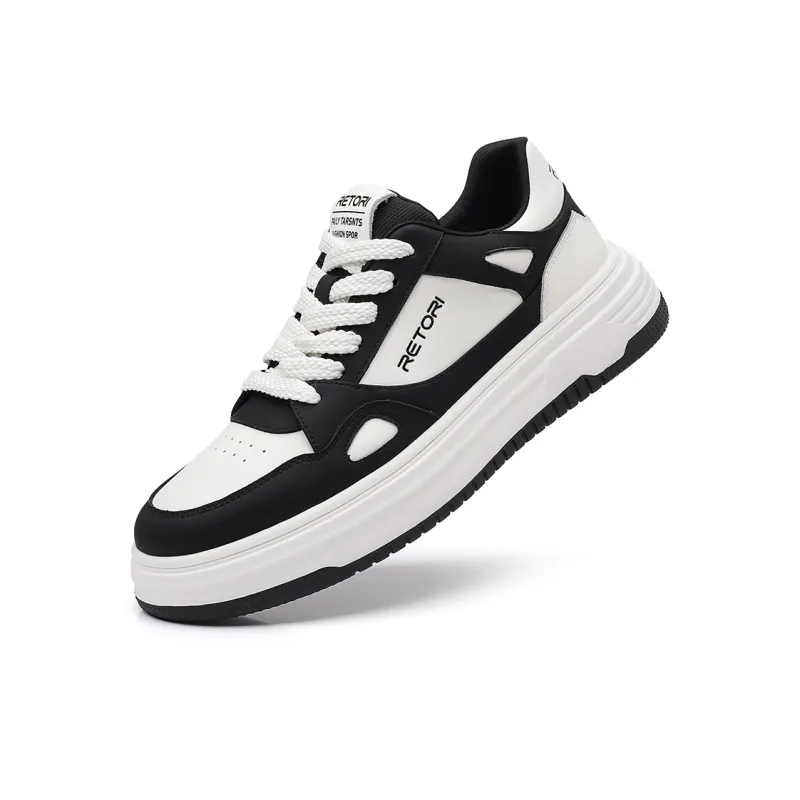 POPULAR ROUSE PR Slip Resistant Low Top Skateboard Shoes Men's White-1